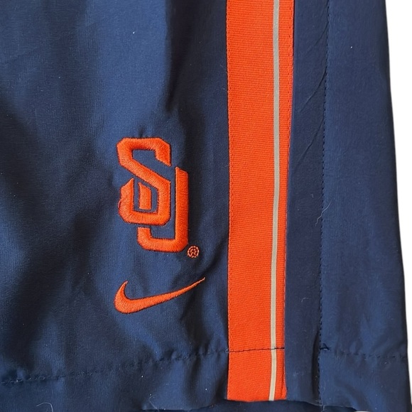 VTG Y2K Nike Syracuse University Track Pant Embroidered Zip  Ankle Lined Blue XL - Picture 3 of 11